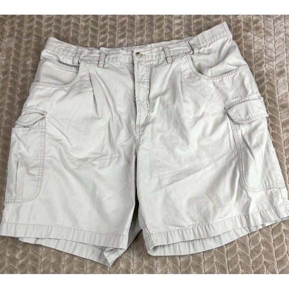 Columbia Men's Cargo Shorts 38‎ Khaki Expandable Waist Outdoor - Picture 1 of 9